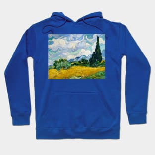 Wheat Field with Cypresses by Van Gogh, 1889 (29 in × 36.8 in), Metropolitan Museum of Art, New York Hoodie